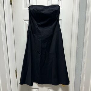 White House Black Market Strapless Black Dress